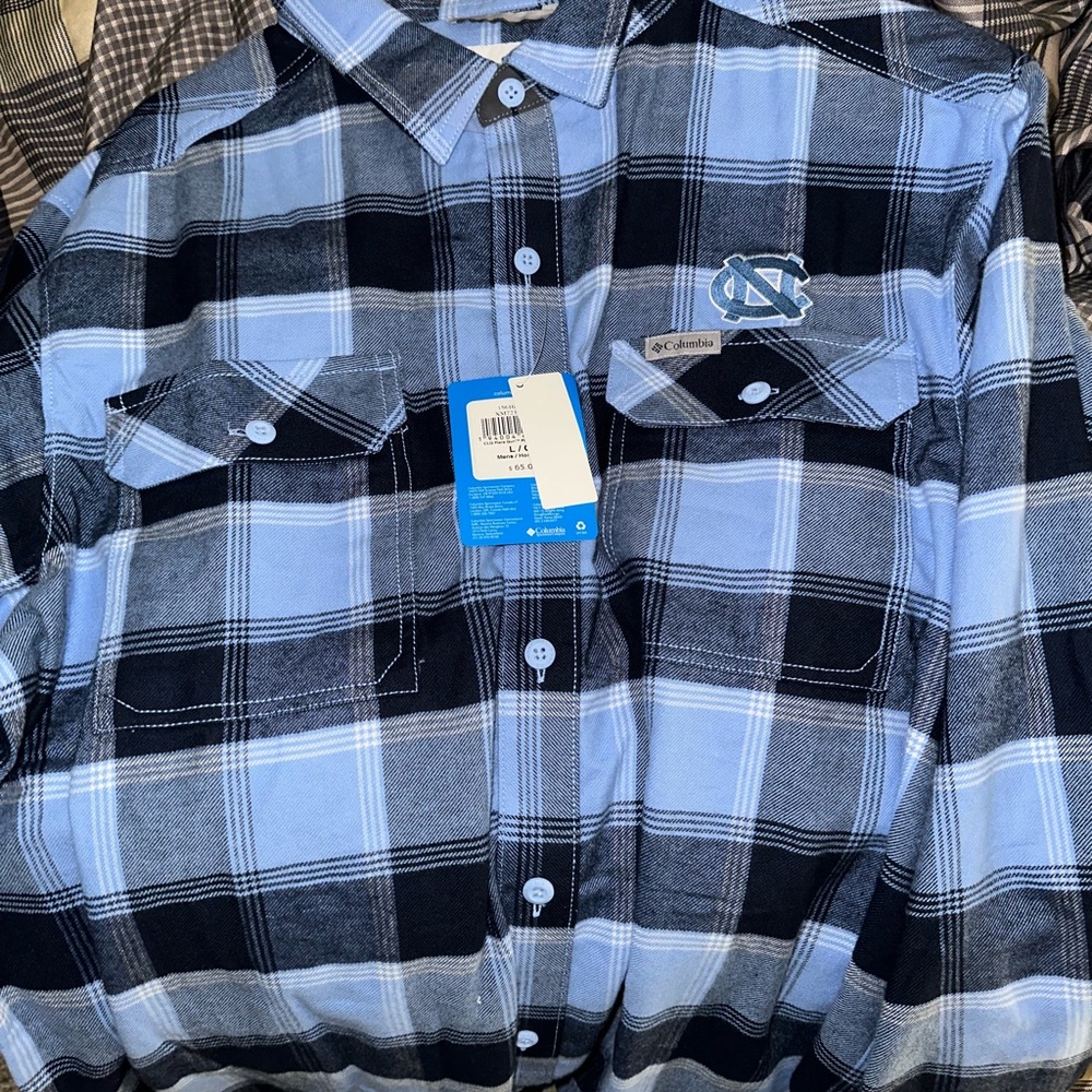 Unc flannel shirt men large